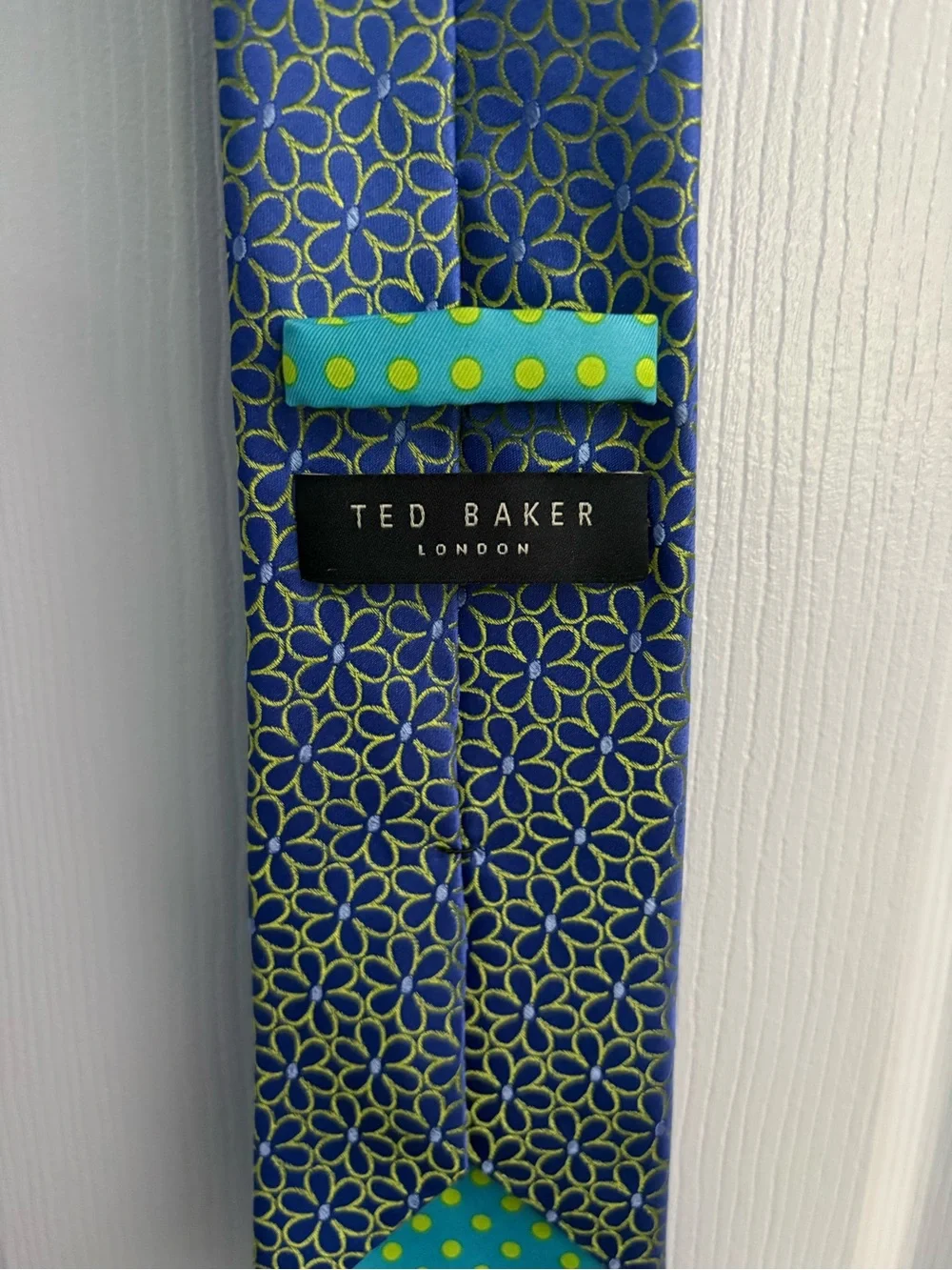 Ted Baker London Blue and Yellow Floral Silk Tie